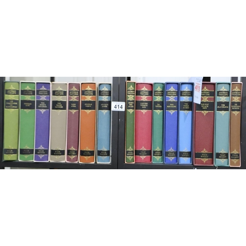 414 - Sixteen Anthony Trollope Folio Society books including Lady Anna. P&P Group 3 (£25+VAT for the first... 