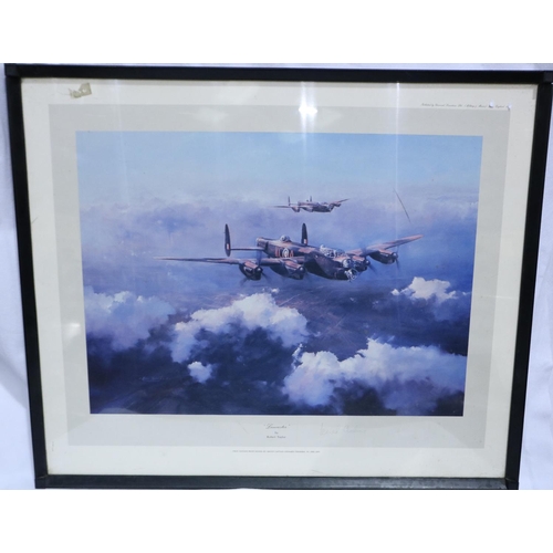 422 - Robert Taylor (b. 1946), first edition print, Lancaster, pencil signed by Group Captain Leonard Ches... 