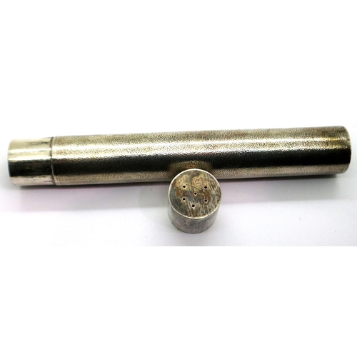 187 - Silver cigar case by Tuck Chang Shanghai, L: 18 cm, 43g. P&P Group 1 (£14+VAT for the first lot and ... 