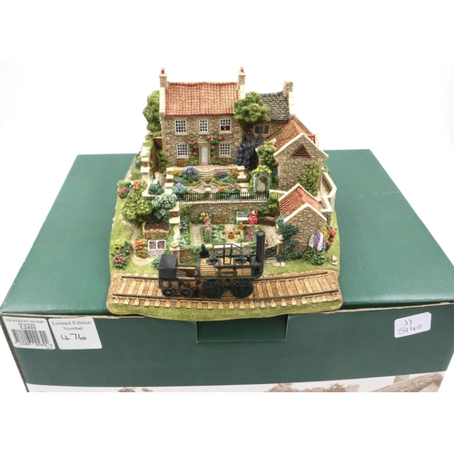 202 - Boxed Lilliput Lane limited edition no 476, Pockerley Manor Beamish, with deeds, 22 x 15 cm excellen... 