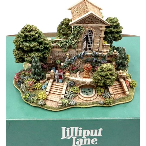 205 - Boxed Lilliput Lane Limited Edition no 0106, Hestercombe Gardens, with deeds, 20 x 20 cm, excellent ... 