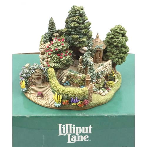 206 - Boxed Lilliput Lane limited edition 229, Tranquillity, with deeds, 20 x 20 cm, excellent condition, ... 