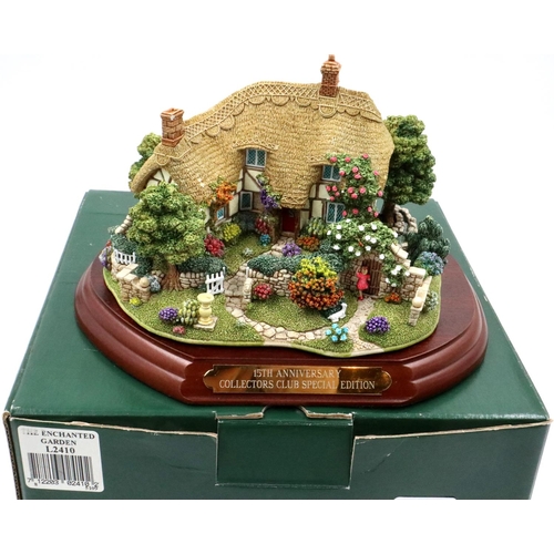 209 - Boxed Lilliput Lane Special Edition, The Enchanted Garden 15th Anniversary Collectors Club, 10 x 15 ... 