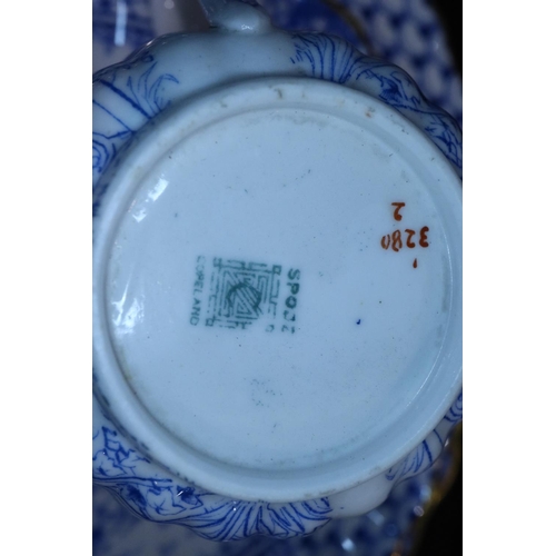 216 - Copeland Spode blue and white teaware, forty pieces, one cup cracked, otherwise good. Not available ... 