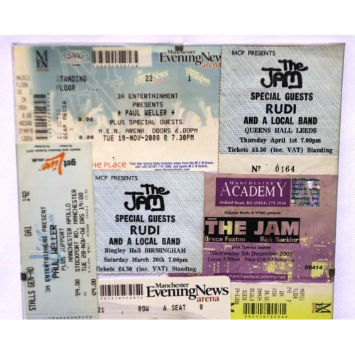 450 - Jam and Paul Weller concert tickets, framed. P&P Group 2 (£18+VAT for the first lot and £3+VAT for s... 