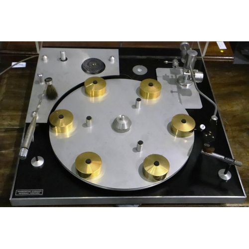 468 - Transistor hydraulic reference turntable with boxed stylus scale and gold ring cartridge, no power c... 