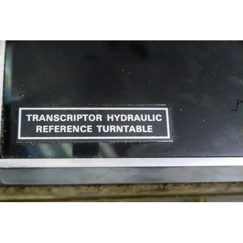 468 - Transistor hydraulic reference turntable with boxed stylus scale and gold ring cartridge, no power c... 