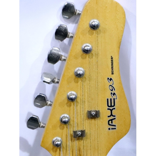 469 - iAxe 393 Behringer strat style electric guitar. Not available for in-house P&P