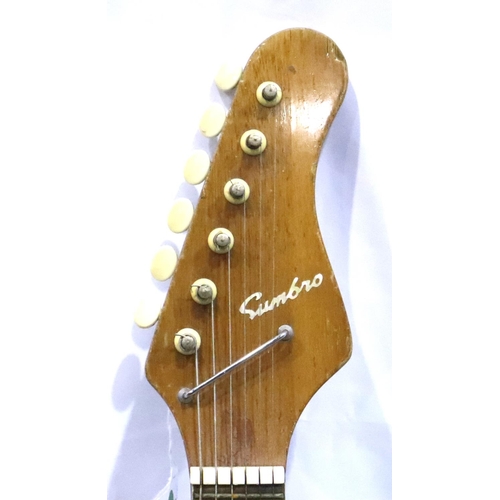 470 - Vintage 1970s made in Japan Sumbro strat style electric guitar. Not available for in-house P&P