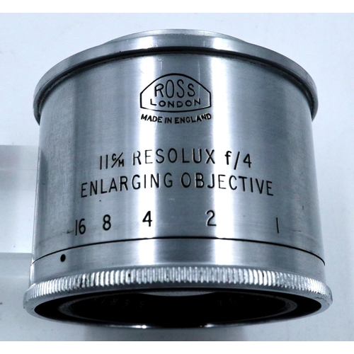 161 - Ross Resolux enlarging objective lens, number 217124. P&P Group 1 (£14+VAT for the first lot and £1+... 