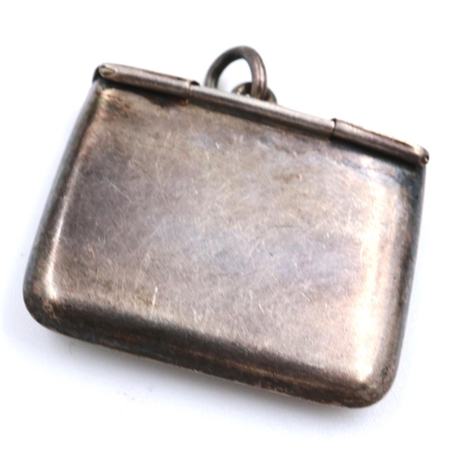 83A - An early 20th century hallmarked silver stamp case of envelope form, 5g. P&P Group 1 (£14+VAT for th... 