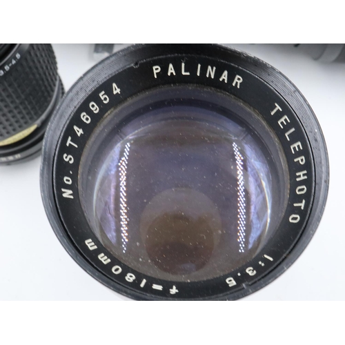 185 - Lenses: Canon Zoom 35-105, boxed, Tamron Zoom macro 8700029, Photax 500mm long-range number 74939 an... 