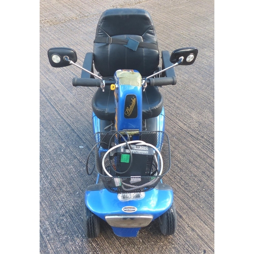 1029A - Shoprider mobility scooter with charger and key, working at lotting. All electrical items in this lo... 