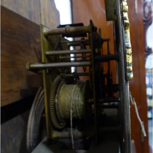 391 - Edward Bertles Liverpool, a late 18th century longcase clock with arched brass dial and moonphase, n... 