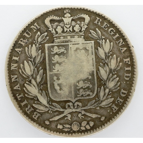 3008 - 1845 Queen Victoria silver crown. P&P Group 0 (£5+VAT for the first lot and £1+VAT for subsequent lo... 