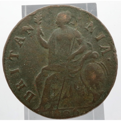 3025 - 1697 William III copper halfpenny. P&P Group 0 (£5+VAT for the first lot and £1+VAT for subsequent l... 