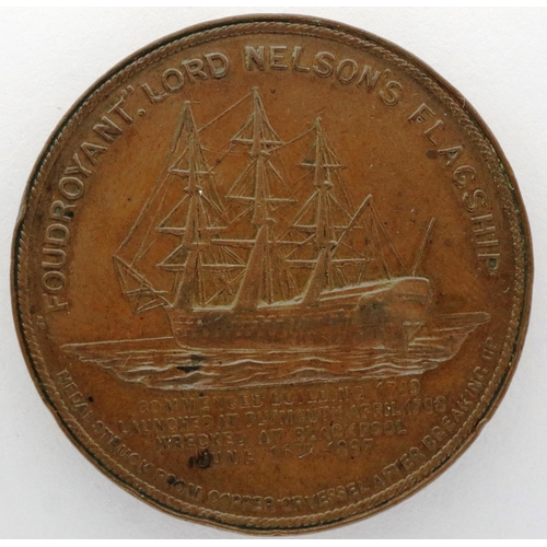 3042 - Lord Nelson Shipping commemorative medal token. P&P Group 0 (£5+VAT for the first lot and £1+VAT for... 