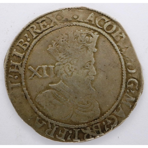 3061 - 1603 James VI silver hammered shilling, Tower mint. P&P Group 0 (£5+VAT for the first lot and £1+VAT... 