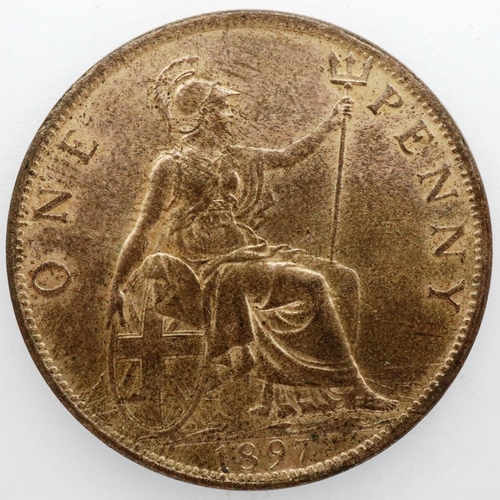 3064 - 1897 Queen Victoria bronze penny, uncirculated. P&P Group 0 (£5+VAT for the first lot and £1+VAT for... 