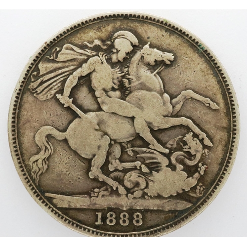 3085 - 1888 silver crown of Queen Victoria. P&P Group 0 (£5+VAT for the first lot and £1+VAT for subsequent... 