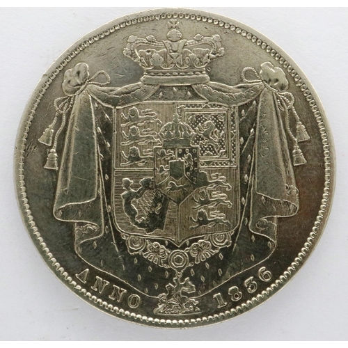 3091 - 1836 William IV silver half crown. P&P Group 0 (£5+VAT for the first lot and £1+VAT for subsequent l... 