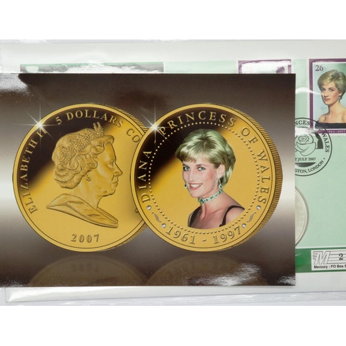 3106 - Westminster Mint 2007 silver coin cover, Diana Princess of Wales, limited to 450, this being number ... 