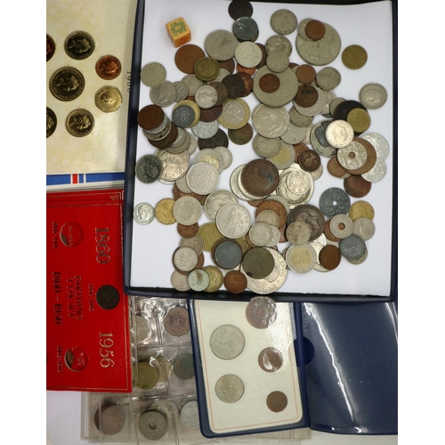 3115 - Mixed UK and world coins to include some silver. P&P Group 2 (£18+VAT for the first lot and £3+VAT f... 