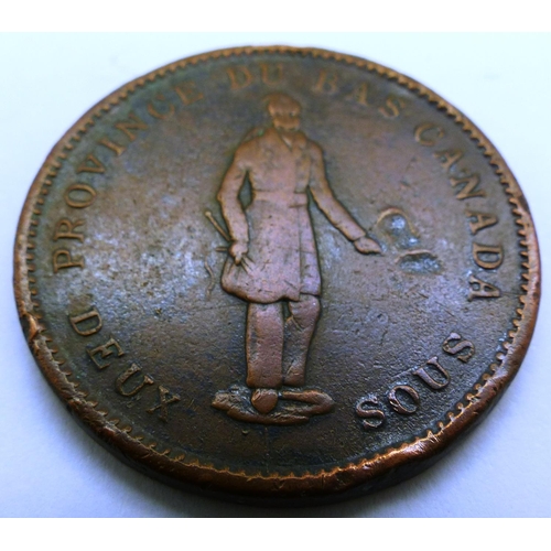 3123 - Early milled copper token, Bank of Canada. P&P Group 0 (£5+VAT for the first lot and £1+VAT for subs... 