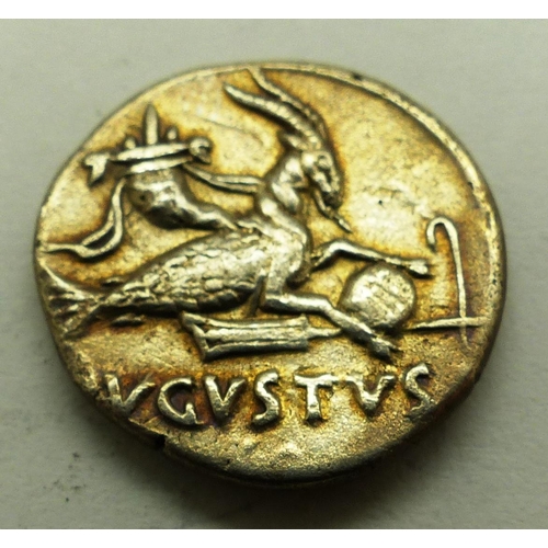 3125 - Augustus silver Denarius with Capricorn 3.76g - RSC 21. P&P Group 0 (£5+VAT for the first lot and £1... 