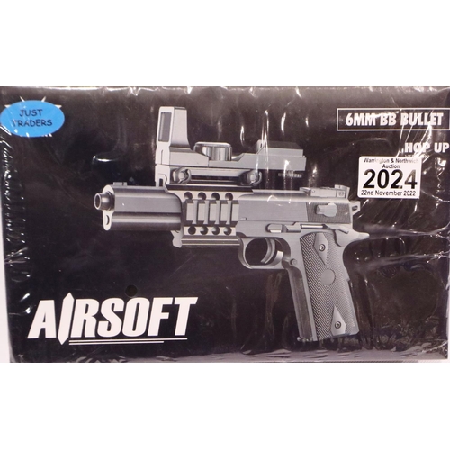 2024 - Airsoft 6 mm BB gun, boxed. P&P Group 2 (£18+VAT for the first lot and £3+VAT for subsequent lots)