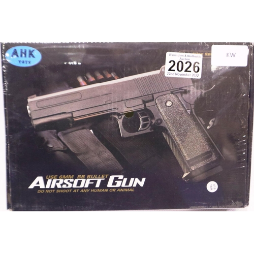 2026 - Airsoft 6mm BB gun, boxed. P&P Group 3 (£25+VAT for the first lot and £5+VAT for subsequent lots)