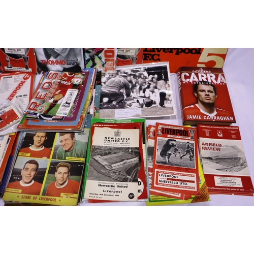 2035 - 100 Liverpool FC items, 90 programmes, books, record etc. P&P Group 3 (£25+VAT for the first lot and... 