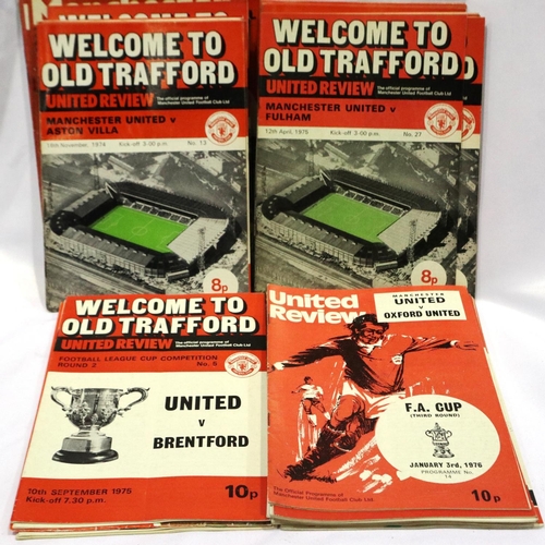 2048 - Forty five 1970s Manchester United programmes. P&P Group 2 (£18+VAT for the first lot and £3+VAT for... 