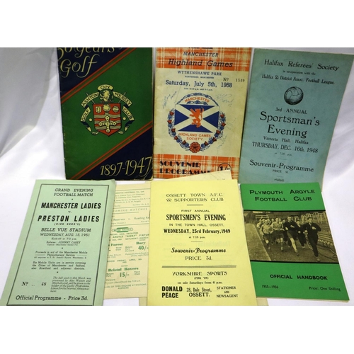 2050C - Mixed sporting programmes including Plymouth Argyll. P&P Group 1 (£14+VAT for the first lot and £1+V... 