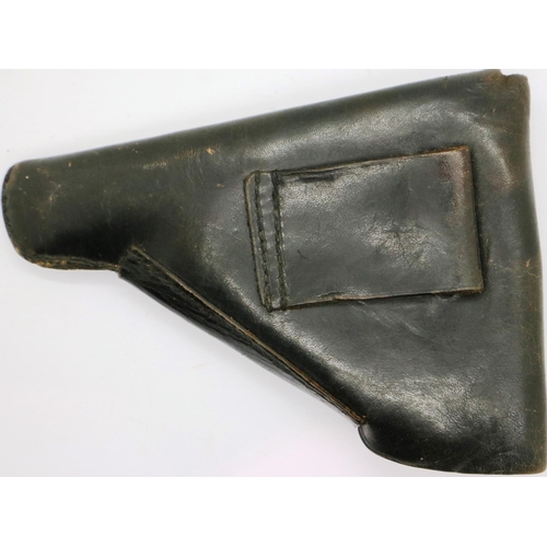 2053 - German WWII period officers PPK holster in leather. P&P Group 1 (£14+VAT for the first lot and £1+VA... 