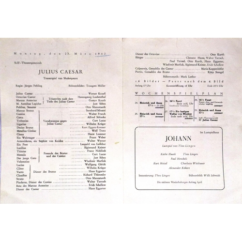 2059 - Third Reich period theatre programme from the Staatstheater Berlin. P&P Group 1 (£14+VAT for the fir... 