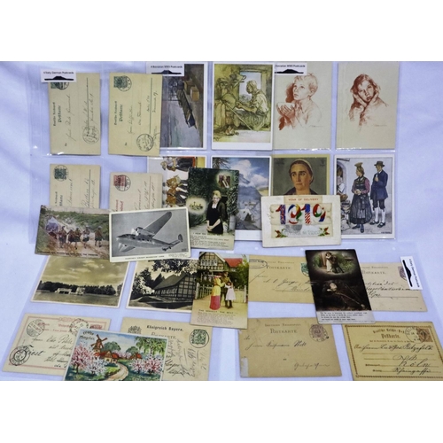 2060 - Collection of German postcards, WWI and later, with further English WWI postcards. (27) P&P Group 1 ... 