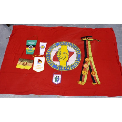 2067 - Selection of East German civic flags and pennants. P&P Group 1 (£14+VAT for the first lot and £1+VAT... 