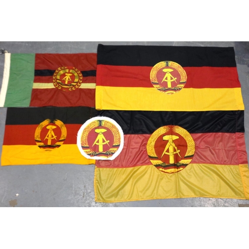 2071 - Collection of East German ensigns, mixed sizes. P&P Group 1 (£14+VAT for the first lot and £1+VAT fo... 