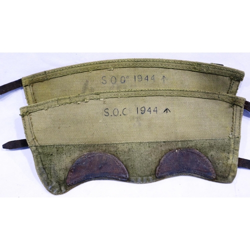 2103 - A pair of WWII British gaiters, dated 1944 with broad arrow. P&P Group 1 (£14+VAT for the first lot ... 