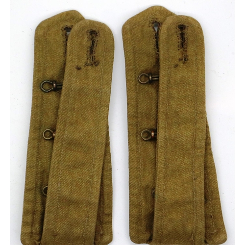 2106 - Pair of Liverpool Regiment uniform epaulettes, WWI badged to the rank of Captain, formally of 50174 ... 