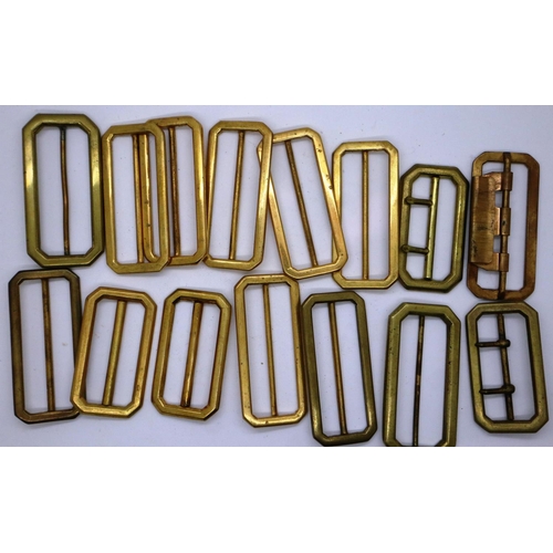 2107 - Fifteen American and other brass uniform belt buckles. P&P Group 1 (£14+VAT for the first lot and £1... 