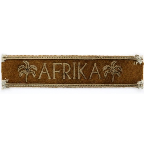 2108 - German WWII Afrika Korps embroidered cuff title. P&P Group 1 (£14+VAT for the first lot and £1+VAT f... 