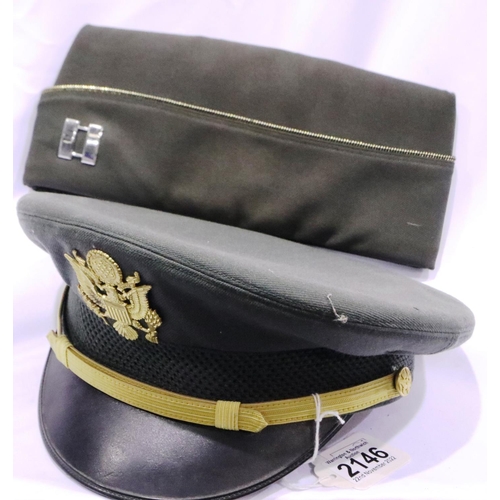 2146 - Two post-war American military caps. P&P Group 2 (£18+VAT for the first lot and £3+VAT for subsequen... 