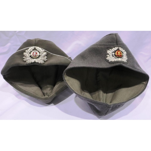 2163 - Two East German military caps. P&P Group 1 (£14+VAT for the first lot and £1+VAT for subsequent lots... 