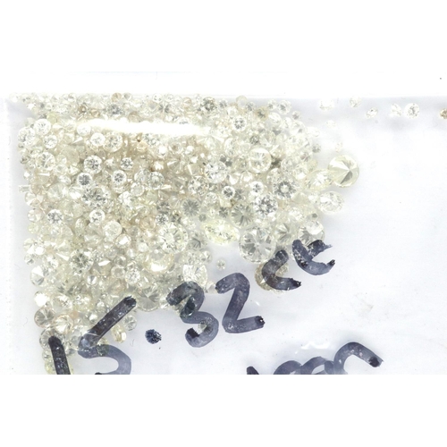 14 - Loose diamonds: 15.32ct of loose cleaned diamonds removed from 18ct gold jewellery, largest 0.38ct. ... 