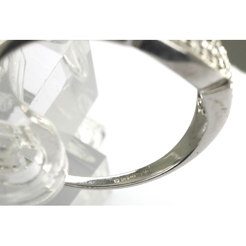 42 - 9ct white gold stone set ring, size U, 3.4g. P&P Group 1 (£14+VAT for the first lot and £1+VAT for s... 