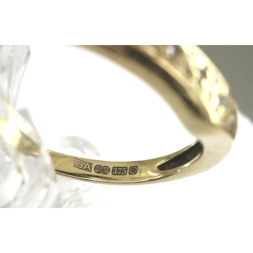 44 - 9ct gold and diamond wishbone ring, size L, 1.5g. P&P Group 1 (£14+VAT for the first lot and £1+VAT ... 