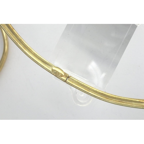 45 - A pair of 14ct gold square form bangles, each 65 x 55 cm, combined 7.2g. P&P Group 1 (£14+VAT for th... 