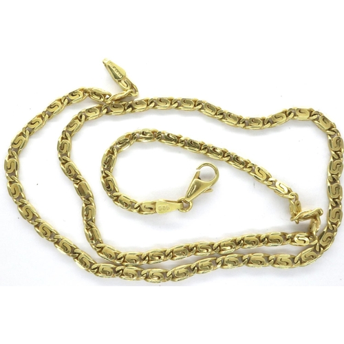 94 - A contemporary 14ct gold heavy gauge neck chain, L: 45 cm, 16.9g. P&P Group 1 (£14+VAT for the first... 